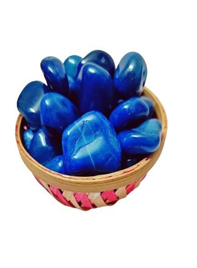 TOI SHOP Tumble/Pebbles Stone. for Reiki, Crystal, Vastu, Fang Shui Aura, Home Decor, Office Decor, Gifting, Good Luck, showpiece etc(400 gm) (Blue A+, 400) - Image 1